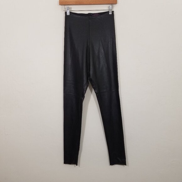 Commando Pants - Commando Faux Leather High Rise Leggings Black‎ Size M